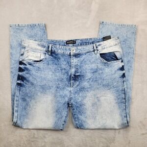 Southpole Jeans Men 44 Stretch Baggy Moto Ribbed Acid Wash Raw Vintage Y2K Adult